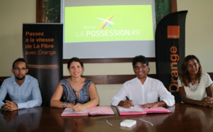 Orange signe une convention sur le déploiement de la fibre optique sur la commune de La Possession