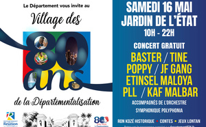 La Réunion : Le Jardin de l’État célèbre les 80 ans de la Départementalisation avec un grand village culturel et festif
