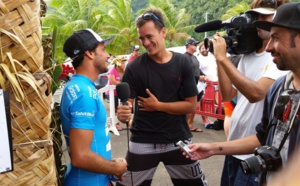 Les 3 antennes de Polynésie 1ère au coeur de la Billabong Pro Tahiti 2016