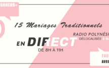 15 mariages traditionnels à Mataiea en direct sur Polynésie la 1ère Radio et Facebook Live