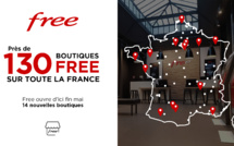 Près de 130 boutiques Free sur toute la France